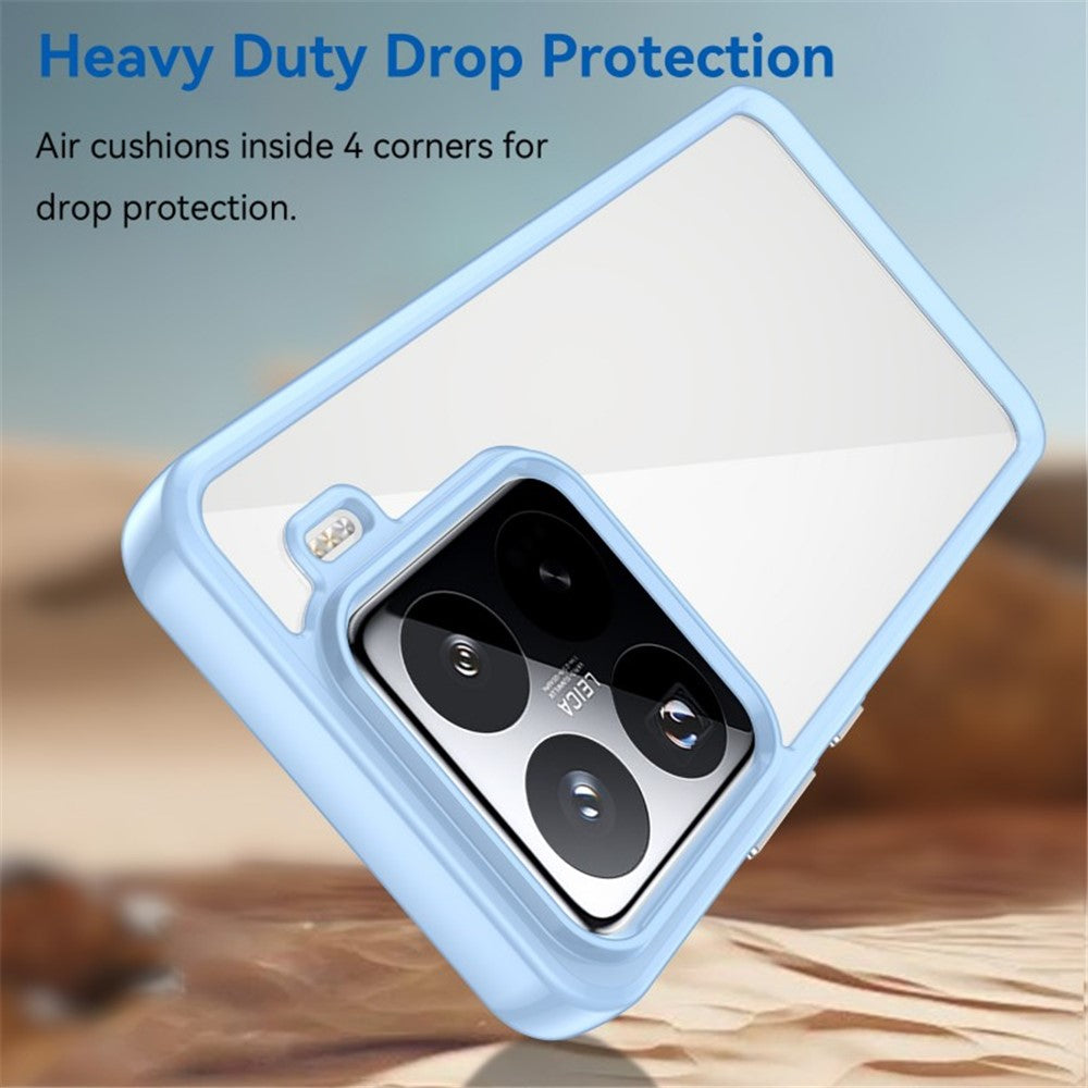 WANLONFENG For Xiaomi 15 Pro Phone Case  XC Series TPU Acrylic Cover with Tempered Glass (Big Lens Hole)