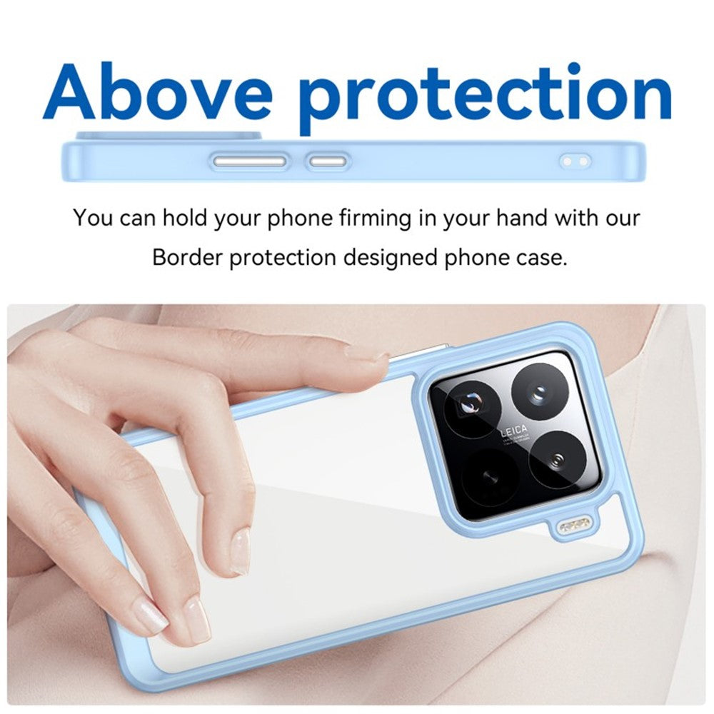 WANLONFENG For Xiaomi 15 Pro Phone Case  XC Series TPU Acrylic Cover with Tempered Glass (Big Lens Hole)