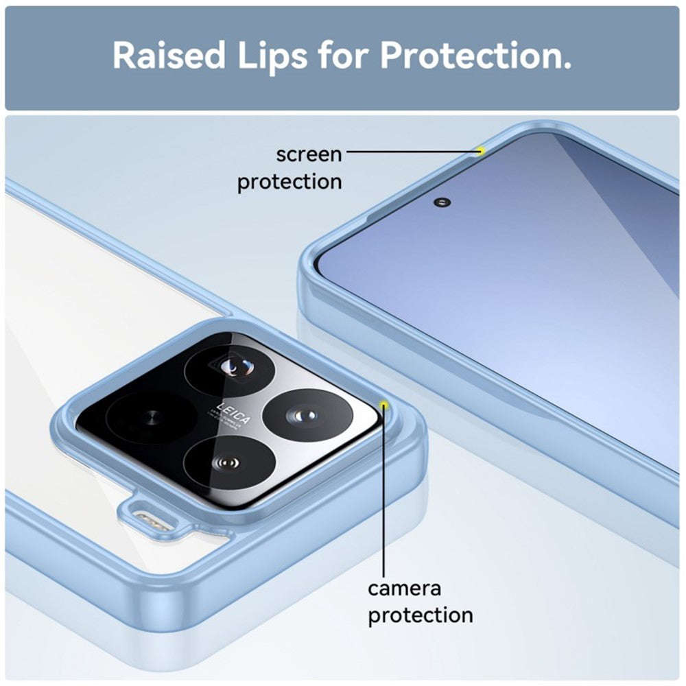 WANLONFENG For Xiaomi 15 Pro Phone Case  XC Series TPU Acrylic Cover with Tempered Glass (Big Lens Hole)