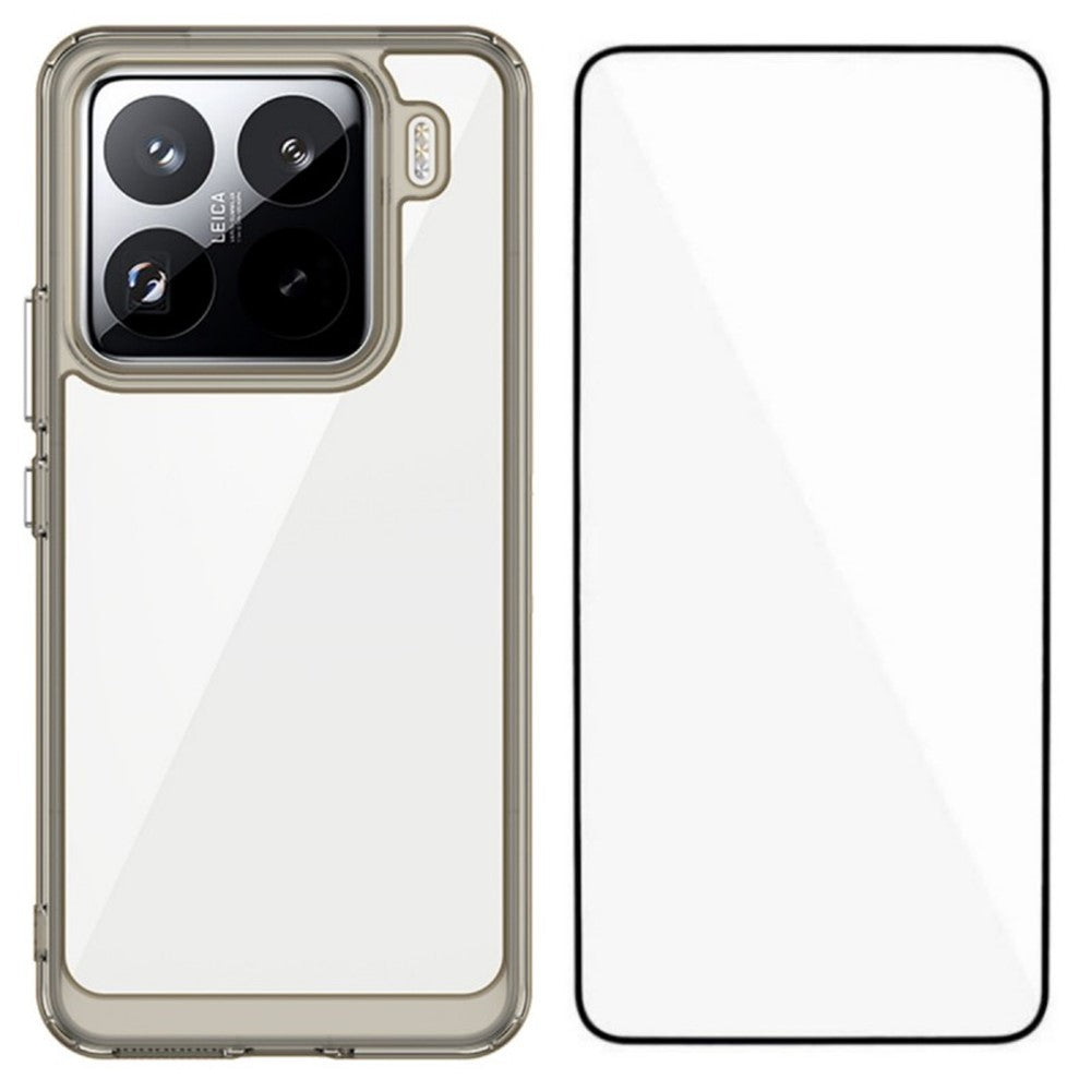 WANLONFENG For Xiaomi 15 Pro Phone Case  XC Series TPU Acrylic Cover with Tempered Glass (Big Lens Hole)
