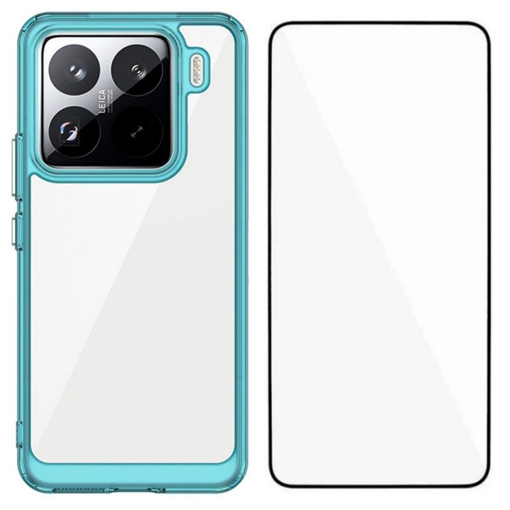 WANLONFENG For Xiaomi 15 Pro Phone Case  XC Series TPU Acrylic Cover with Tempered Glass (Big Lens Hole)