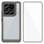 WANLONFENG For Xiaomi 14 Pro Phone Case  XC Series TPU Acrylic Cover with Tempered Glass (Big Lens Hole)