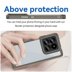 WANLONFENG For Xiaomi 14 Pro Phone Case  XC Series TPU Acrylic Cover with Tempered Glass (Big Lens Hole)