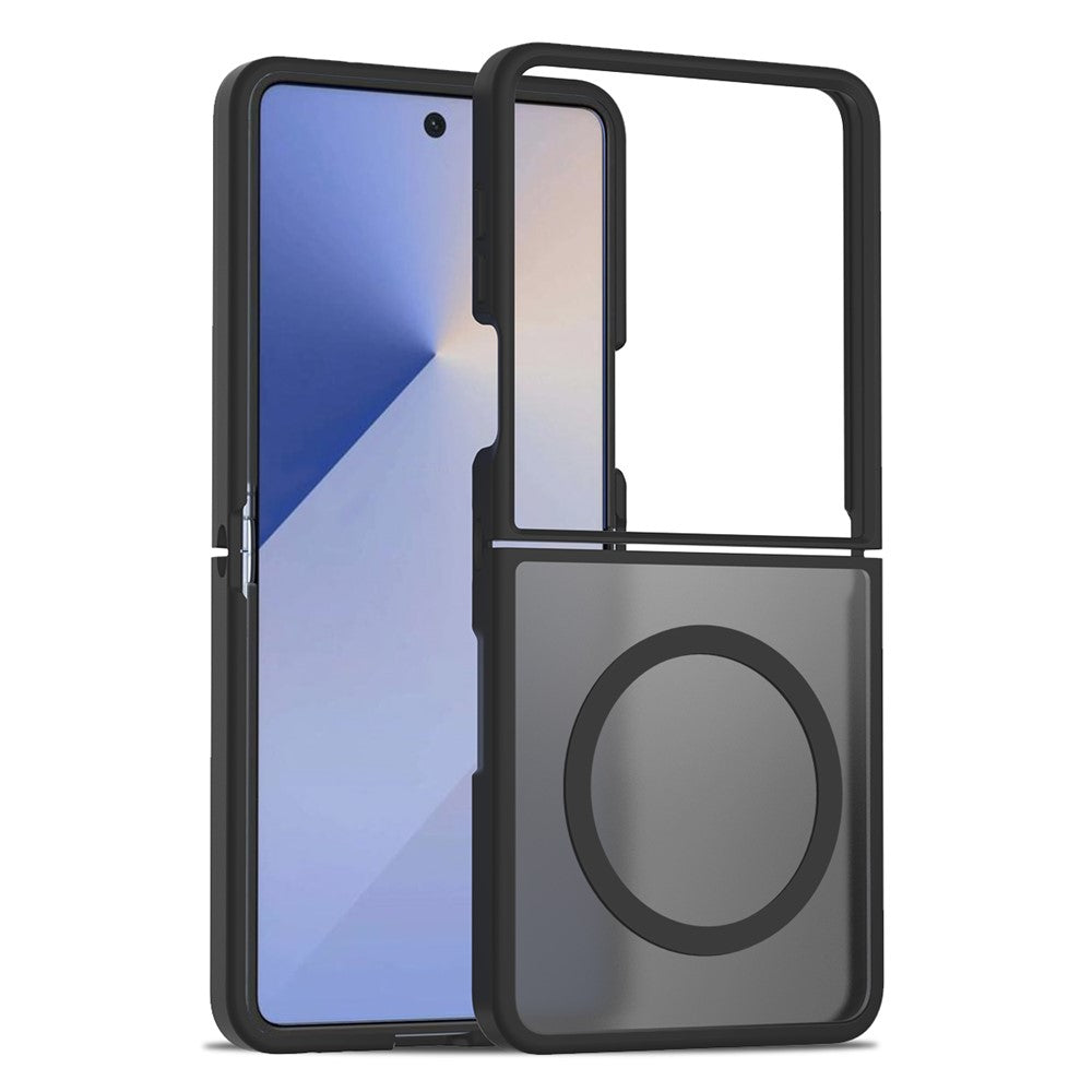 Samsung Galaxy Z Flip7 5G Magnetiskt Skal TPU Ram Akryl Baksida mobilskydd Skin Touch
