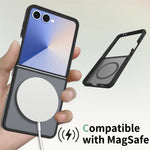 Samsung Galaxy Z Flip7 5G Magnetiskt Skal TPU Ram Akryl Baksida mobilskydd Skin Touch