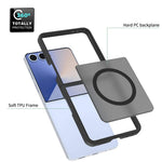 Samsung Galaxy Z Flip7 5G Magnetiskt Skal TPU Ram Akryl Baksida mobilskydd Skin Touch