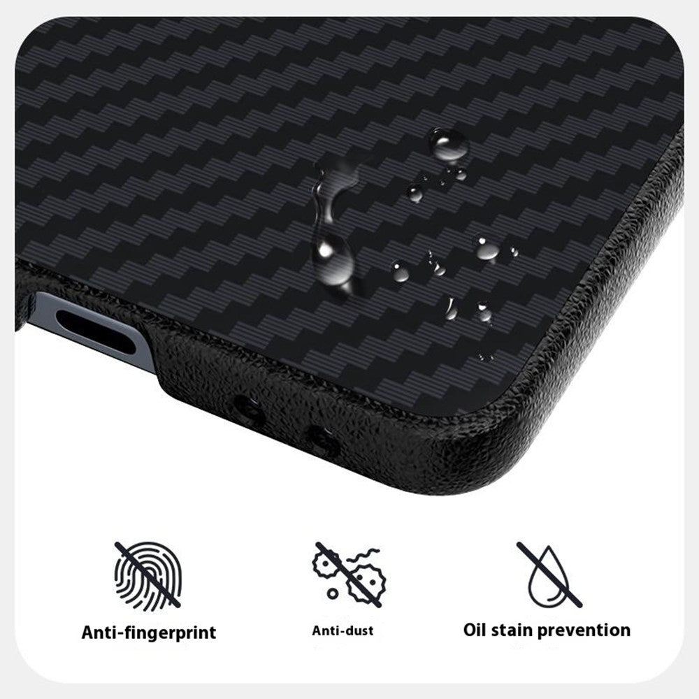 ABEEL För Samsung Galaxy Z Flip7 5G Magnetiskt Skal Brett Kolfiberstruktur Baksida