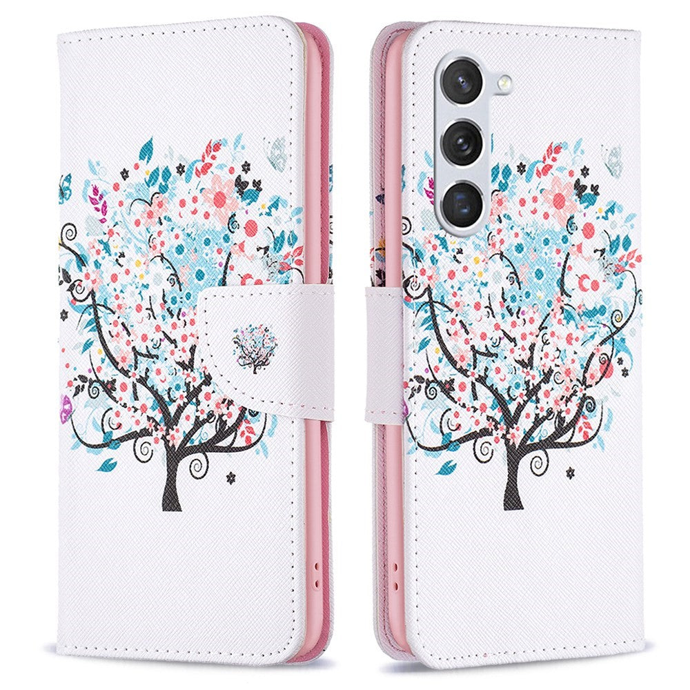 For Samsung Galaxy S23 Phone Case Pattern Printing PU Leather Wallet Stand Cover