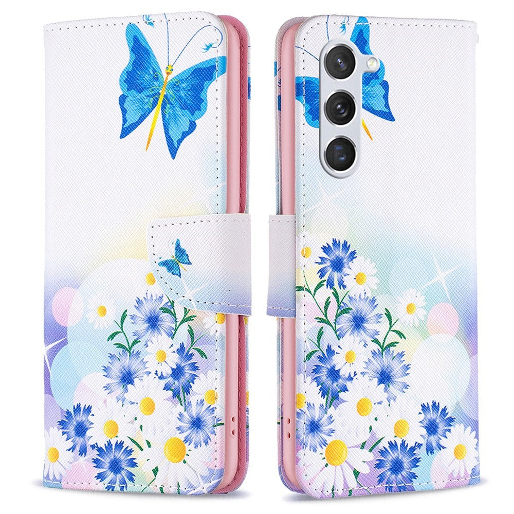 For Samsung Galaxy S23 Phone Case Pattern Printing PU Leather Wallet Stand Cover