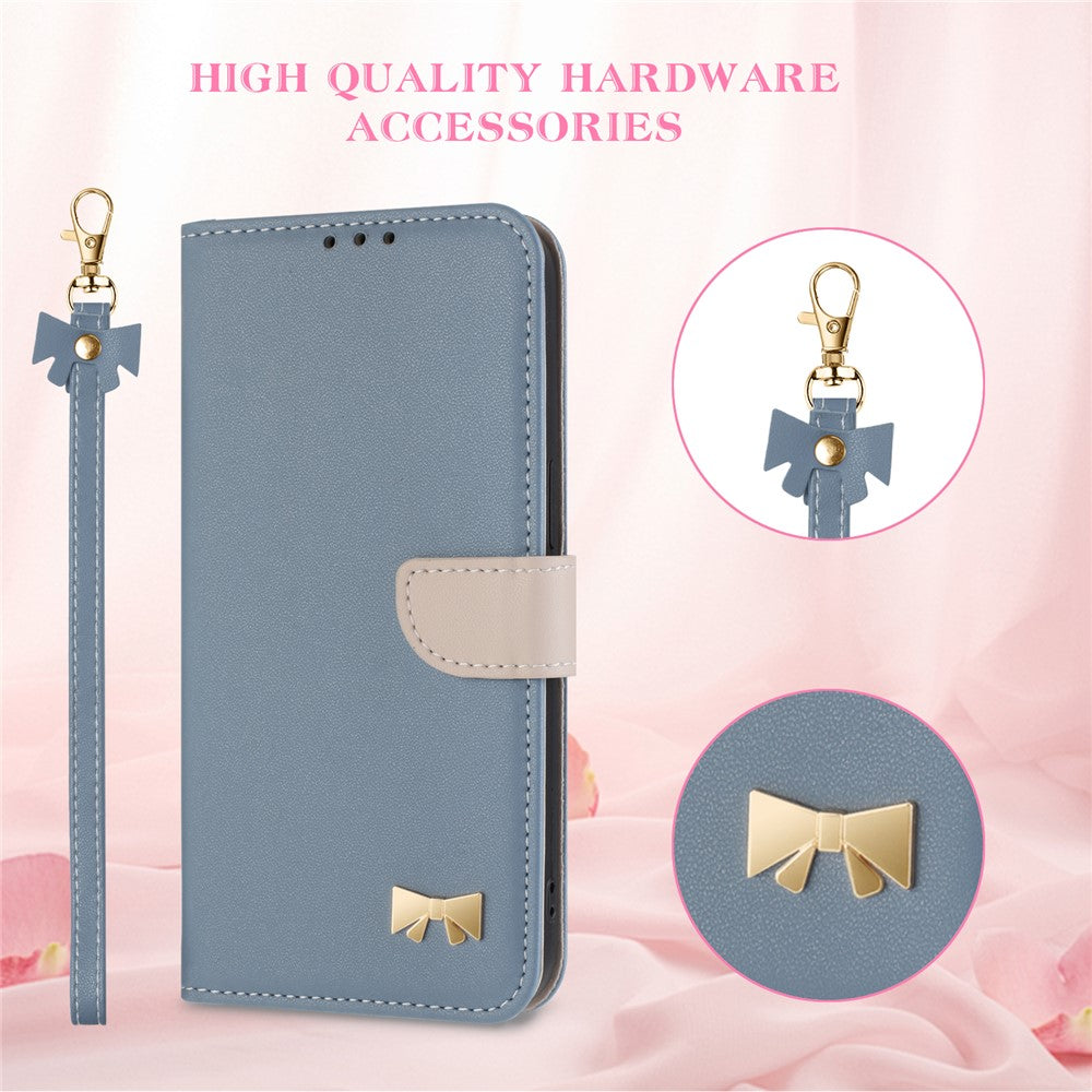For Honor 400 Pro 5G (Global) Case Bowknot Decor Wallet Leather Phone Cover with Wrist Strap
