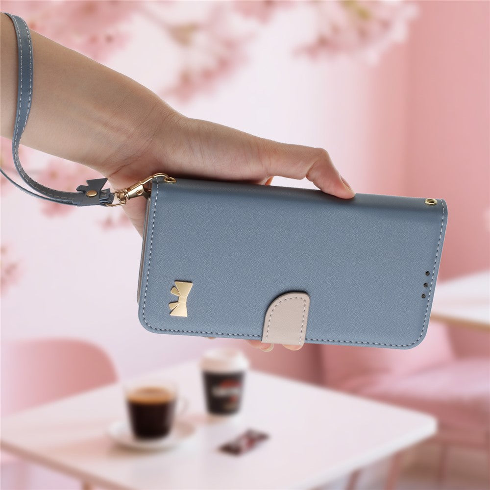 For Honor 400 Pro 5G (Global) Case Bowknot Decor Wallet Leather Phone Cover with Wrist Strap