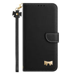 For Xiaomi Redmi Note 14 4G (163.25mm) Case Bowknot Decor Wallet Leather Phone Cover with Wrist Strap