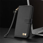 For Xiaomi Redmi Note 14 4G (163.25mm) Case Bowknot Decor Wallet Leather Phone Cover with Wrist Strap