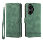 DIERFENG DF-03 For Xiaomi Poco F7 5G  /  Redmi Turbo 4 Pro 5G Case Lines Imprint Wallet Leather Phone Cover