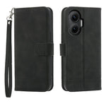 DIERFENG DF-03 For Xiaomi Poco F7 5G  /  Redmi Turbo 4 Pro 5G Case Lines Imprint Wallet Leather Phone Cover