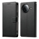 Xiaomi Redmi K80 5G / Poco F7 Pro 5G Stativskal Litchi Textur Läder Plånboksfodral Magnetiskt Tryckknapp