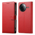 Xiaomi Redmi K80 5G / Poco F7 Pro 5G Stativskal Litchi Textur Läder Plånboksfodral Magnetiskt Tryckknapp