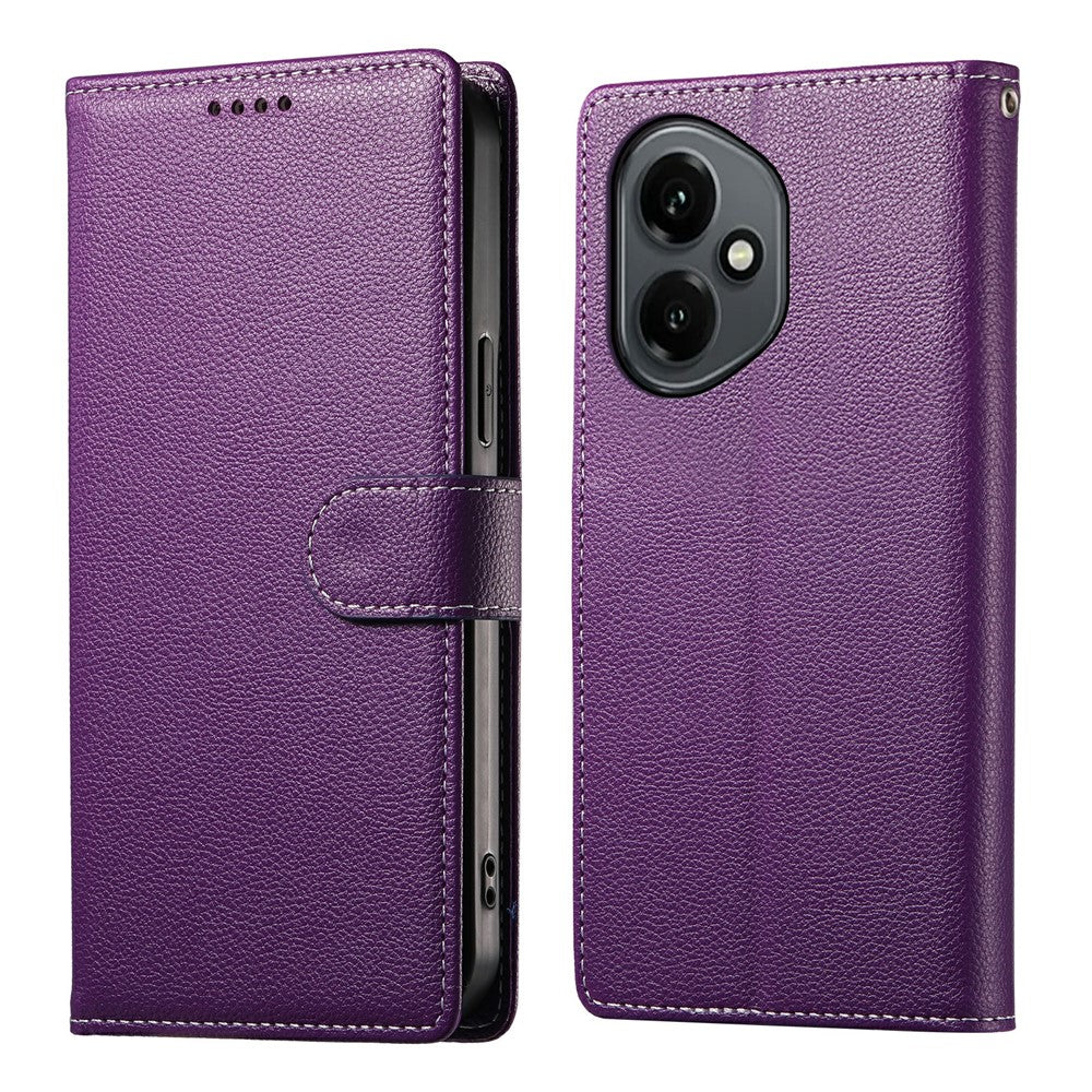 For Honor 400 5G (Global) Stand Case Litchi Texture Leather Wallet Phone Cover Magnetic Snap