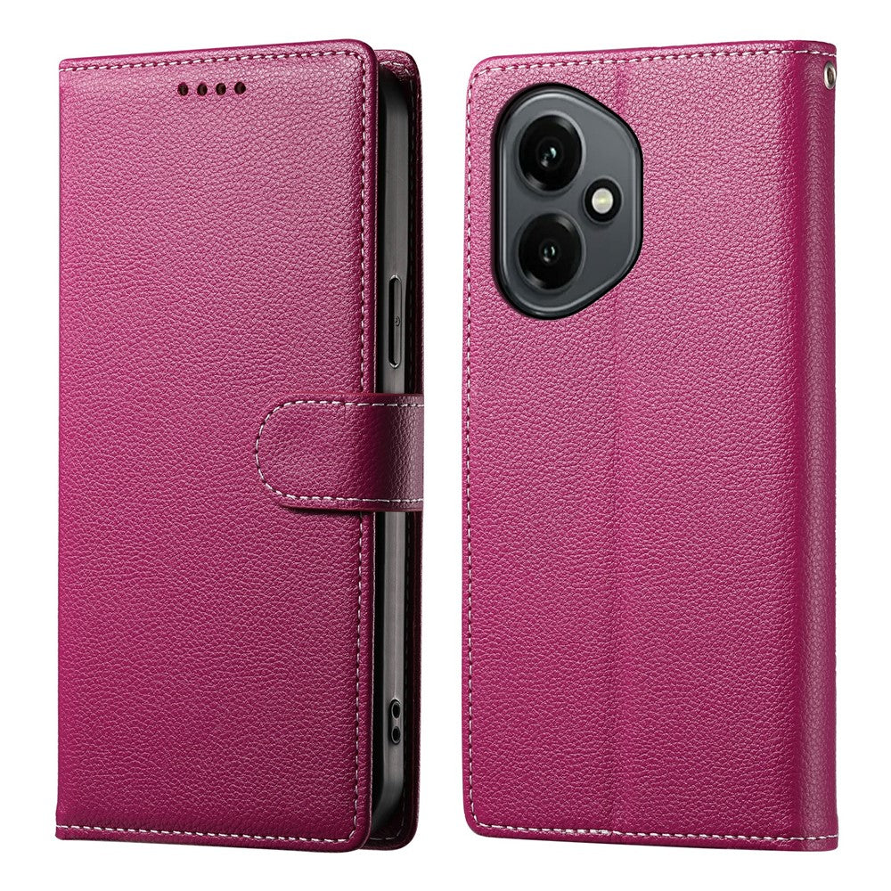 For Honor 400 5G (Global) Stand Case Litchi Texture Leather Wallet Phone Cover Magnetic Snap