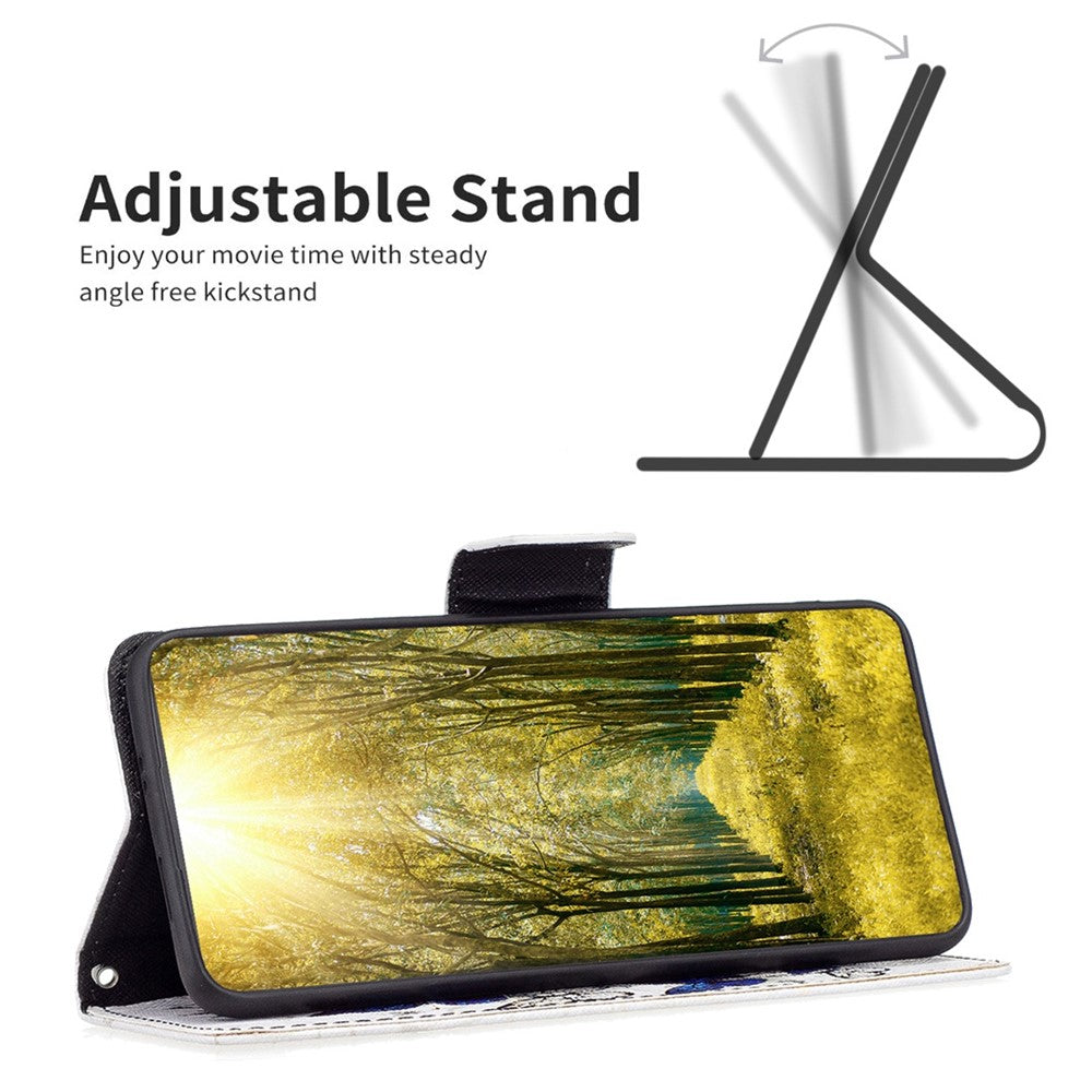 Samsung Galaxy A14 5G / A14 4G Läderfodral Mönster Tryck Plånboksfodral Flip Mobilskal