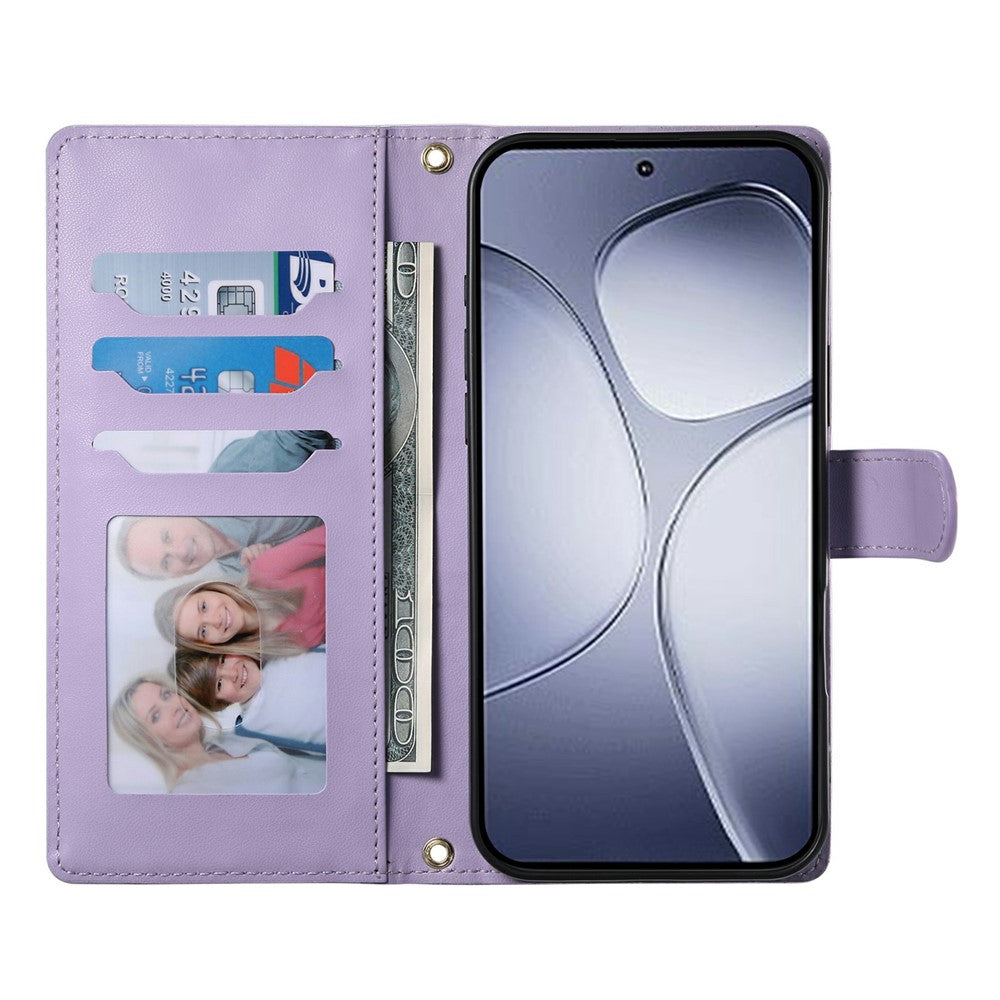 For Xiaomi Redmi K80 5G  /  Poco F7 Pro 5G Case Rhombus Stitching Wallet Stand Leather Phone Cover with Long  /  Short Strap