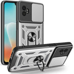 For Samsung Galaxy XCover7 Pro Case with Slide Camera Lid PC + TPU Kickstand Phone Cover