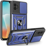 For Samsung Galaxy XCover7 Pro Case with Slide Camera Lid PC + TPU Kickstand Phone Cover