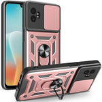 For Samsung Galaxy XCover7 Pro Case with Slide Camera Lid PC + TPU Kickstand Phone Cover