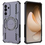For Samsung Galaxy M56 5G Magnetic Case Butterfly Armor Hollow Heat Dissipation PC + TPU Phone Cover
