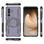 For Samsung Galaxy M56 5G Magnetic Case Butterfly Armor Hollow Heat Dissipation PC + TPU Phone Cover
