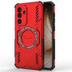 For Samsung Galaxy M56 5G Magnetic Case Butterfly Armor Hollow Heat Dissipation PC + TPU Phone Cover