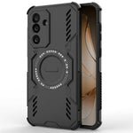 For Samsung Galaxy M56 5G Magnetic Case Butterfly Armor Hollow Heat Dissipation PC + TPU Phone Cover