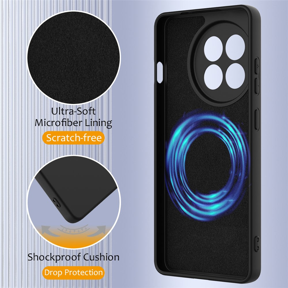 OnePlus Ace 5 5G / OnePlus Ace 5 Pro 5G / OnePlus 13R 5G magnetisk etui, faldsikkert mobilcover i flydende silikone