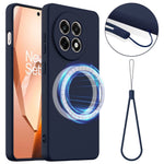 OnePlus Ace 5 5G / OnePlus Ace 5 Pro 5G / OnePlus 13R 5G magnetisk etui, faldsikkert mobilcover i flydende silikone