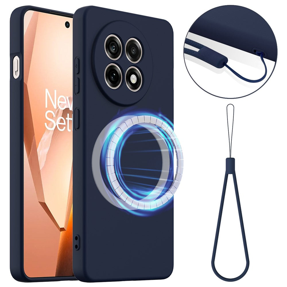 OnePlus Ace 5 5G / OnePlus Ace 5 Pro 5G / OnePlus 13R 5G magnetisk etui, faldsikkert mobilcover i flydende silikone