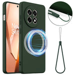 OnePlus Ace 5 5G / OnePlus Ace 5 Pro 5G / OnePlus 13R 5G magnetisk etui, faldsikkert mobilcover i flydende silikone