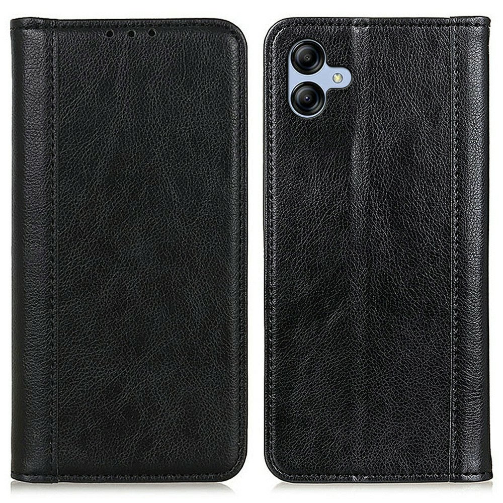Samsung Galaxy A08 5G / A08 4G / A07 5G / A07 4G / A07s 4G / A06 5G / A06 4G Stativskal Splitläder Litchitextur Plånboksfodral