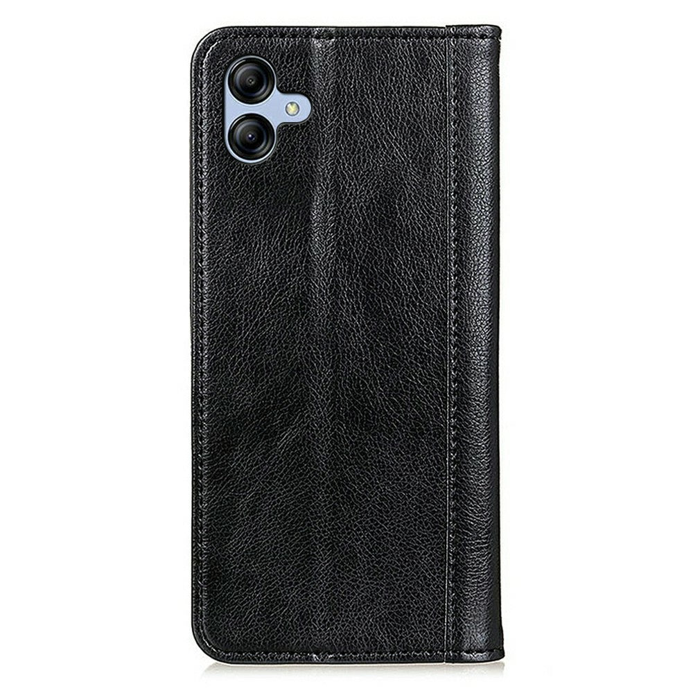 Samsung Galaxy A08 5G / A08 4G / A07 5G / A07 4G / A07s 4G / A06 5G / A06 4G Stativskal Splitläder Litchitextur Plånboksfodral