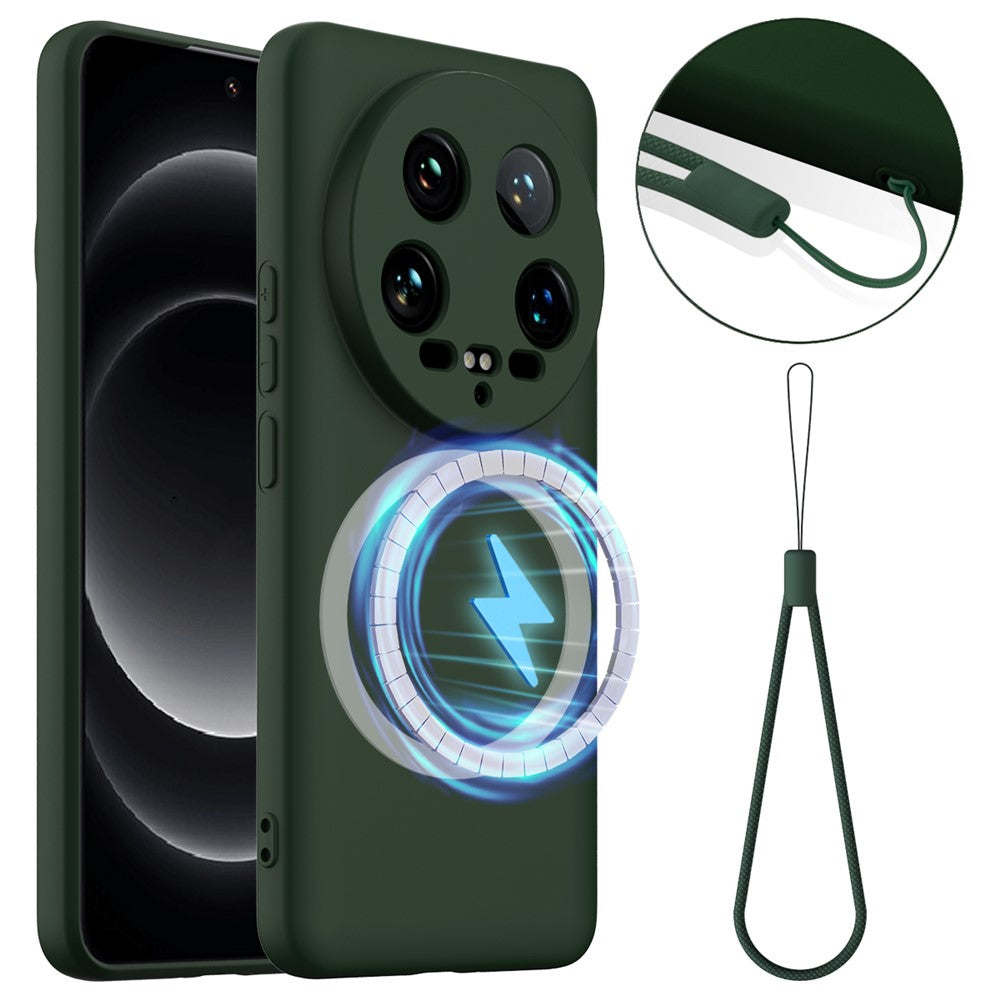 For Xiaomi 14 Ultra Magnetic Case Anti-Drop Liquid Silicone Phone Cover