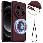 For Xiaomi 14 Ultra Magnetic Case Anti-Drop Liquid Silicone Phone Cover