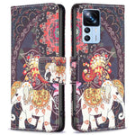 Xiaomi 12T 5G / Redmi K50 Ultra 5G / 12T Pro 5G Läderfodral Mönstertryck Plånboksfodral Flip Mobilskal