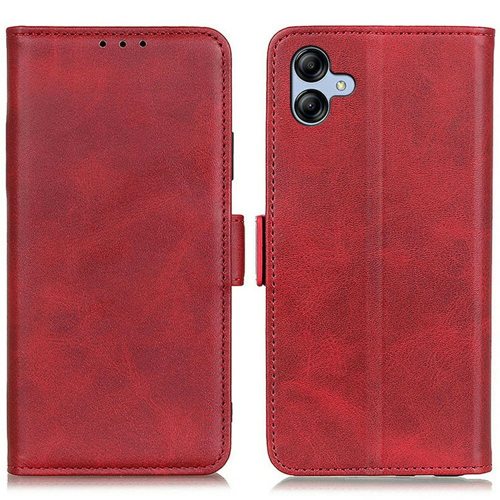 Samsung Galaxy A08 5G / A08 4G / A07 5G / A07 4G / A07s 4G / A06 5G / A06 4G skal stativ PU-läder med kohudstruktur