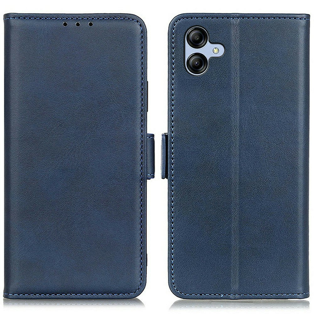 Samsung Galaxy A08 5G / A08 4G / A07 5G / A07 4G / A07s 4G / A06 5G / A06 4G skal stativ PU-läder med kohudstruktur