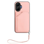 For Xiaomi Poco F7 5G / Redmi Turbo 4 Pro 5G Case Card Holder Kickstand Skin-Touch Phone Cover with Wrist Strap