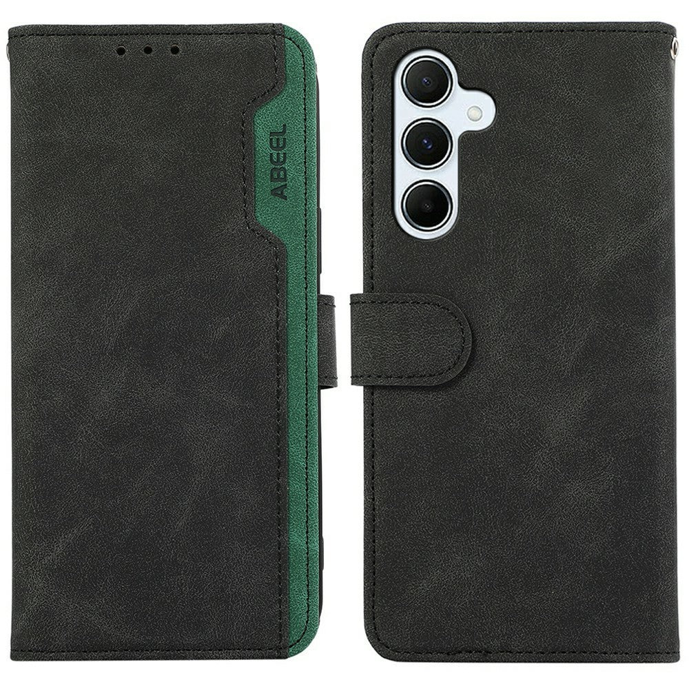 ABEEL För Samsung Galaxy A18 5G / A18 4G / A17 5G / A17 4G / A26 5G Skal Färgskarvning Läder Flip mobilskal RFID-blockering