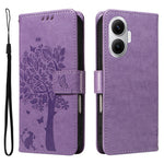For Xiaomi Poco F7 5G / Xiaomi Redmi Turbo 4 Pro 5G Phone Case with Stand Cat Tree Pattern Leather Wallet Mobile Cover