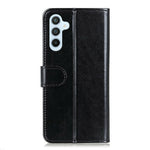 Samsung Galaxy A18 5G / A18 4G / A17 5G / A17 4G / A26 5G-etui med Crazy Horse-tekstur i PU-læder og mobilstativ