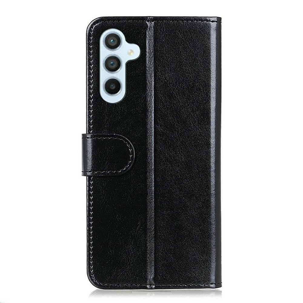 Samsung Galaxy A18 5G / A18 4G / A17 5G / A17 4G / A26 5G-etui med Crazy Horse-tekstur i PU-læder og mobilstativ
