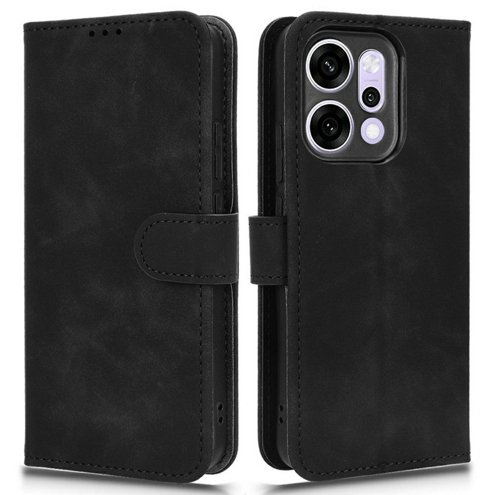 For Oppo Reno14 Pro 5G (Global) Leather Case Skin Feel Anti Drop Wallet Flip Phone Cover