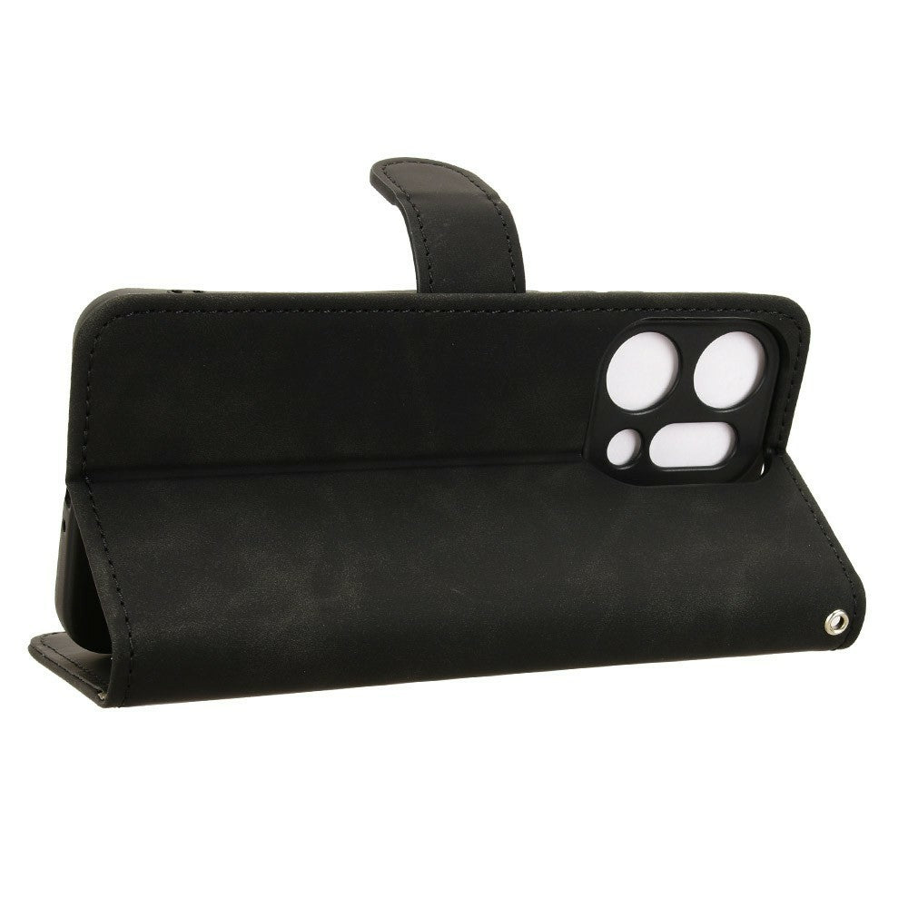For Oppo Reno14 Pro 5G (Global) Leather Case Skin Feel Anti Drop Wallet Flip Phone Cover